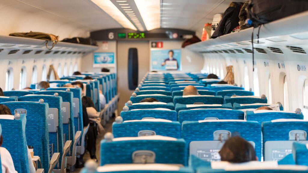 tren bala por dentro, japón